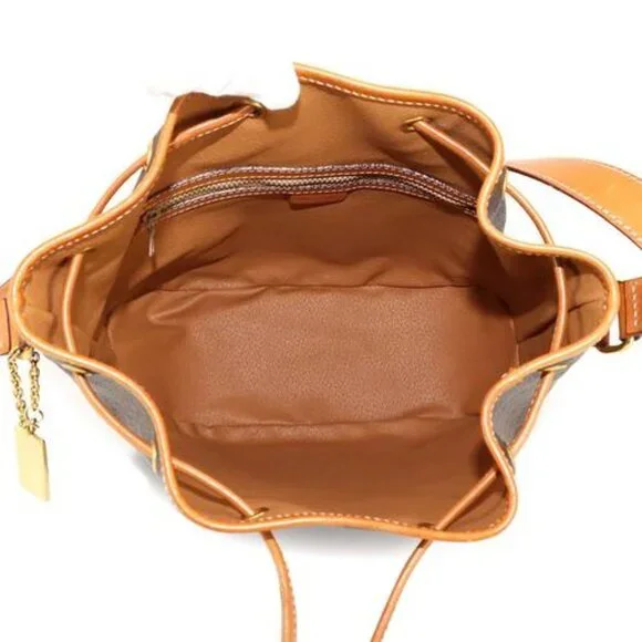 CELINE Macadam Shoulder Bag Leather Brown Gold Hardware - COA included - Picture 6 of 10